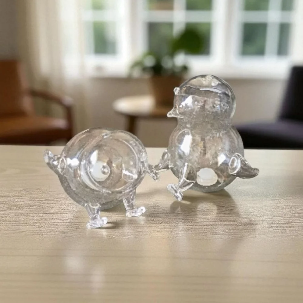 New! Glass Salt & Pepper Shakers Birds Clear World Market Farmhouse